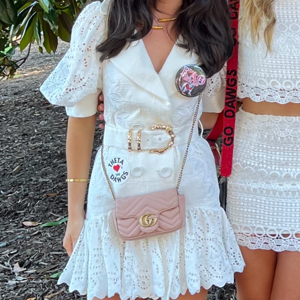 ACLER Sierra Belted Eyelet Mini Dress